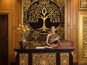 วอลเปเปอร์ภาพพิมพ์ ภาพต้นโพธิ์ทอง