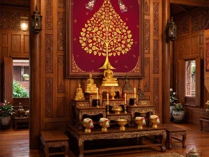 วอลเปเปอร์ลายต้นโพธิ์ทอง